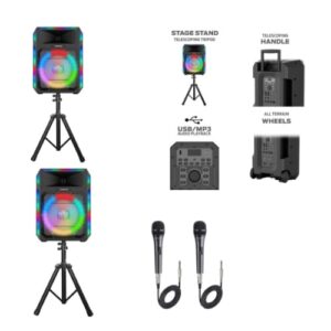 Dual Speaker System (2 Speakers + 2 Microphones)