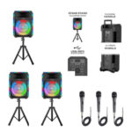 Triple Speaker System (3 Speakers + 3 Microphones)