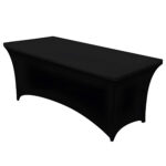 8ft Black Spandex Tablecloth