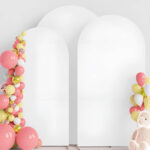 Arch Cover Set of 3 (7.2FT, 6.6FT, 6FT) – Spandex Fitted Backdrop Covers for Rent
